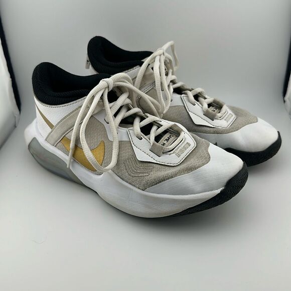 Nike Air Zoom Crossover Low White Metallic Gold sz 4Y - Picture 1 of 6